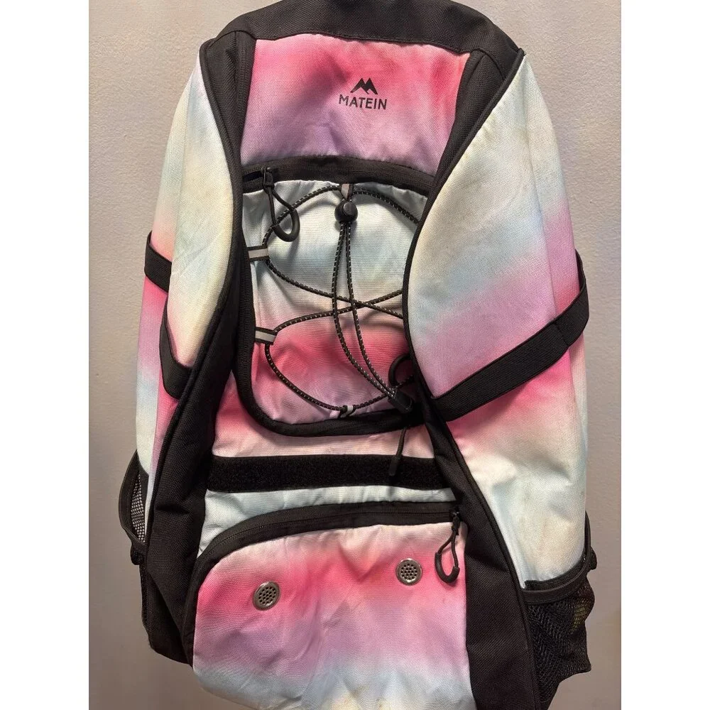 Matein Tie-Dye Backpack With Adjustable‎ Straps & Mesh Pockets 21x13.5x9